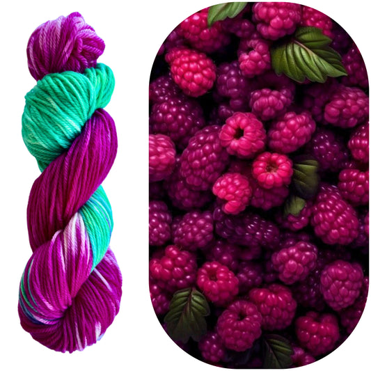 Raspberry Ripple 4ply yarn
